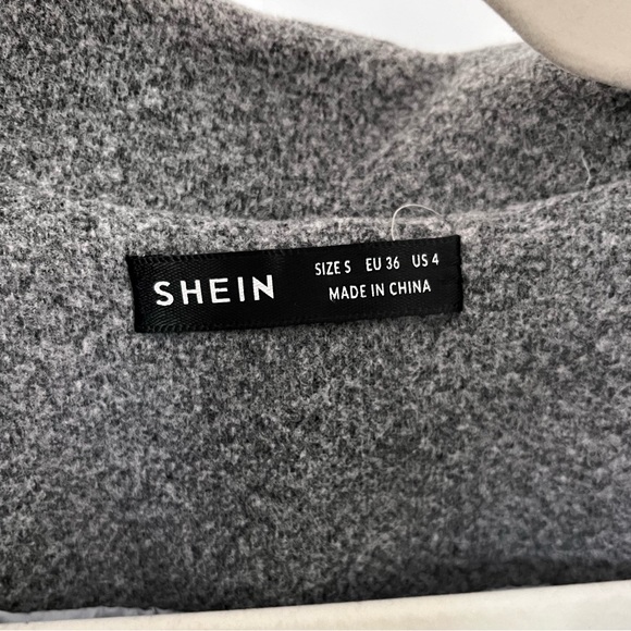 Grey warm trench coat/pea coat - Picture 4 of 5